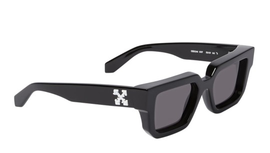 Occhiali da sole unisex Luxury Off White OERI146 SILVERSTONE  SUNGLASSES 1007 black dark grey nuova collezione