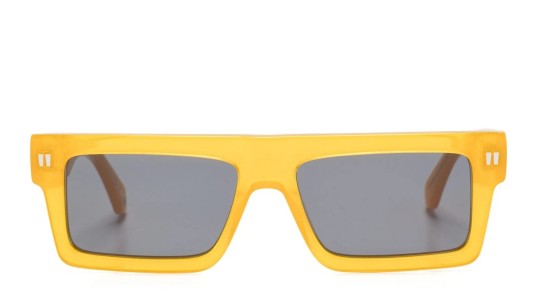 Occhiali da sole unisex Luxury Off White OERI13Z CHANDLER SUNGLASSES 1807 yellow dark grey nuova collezione