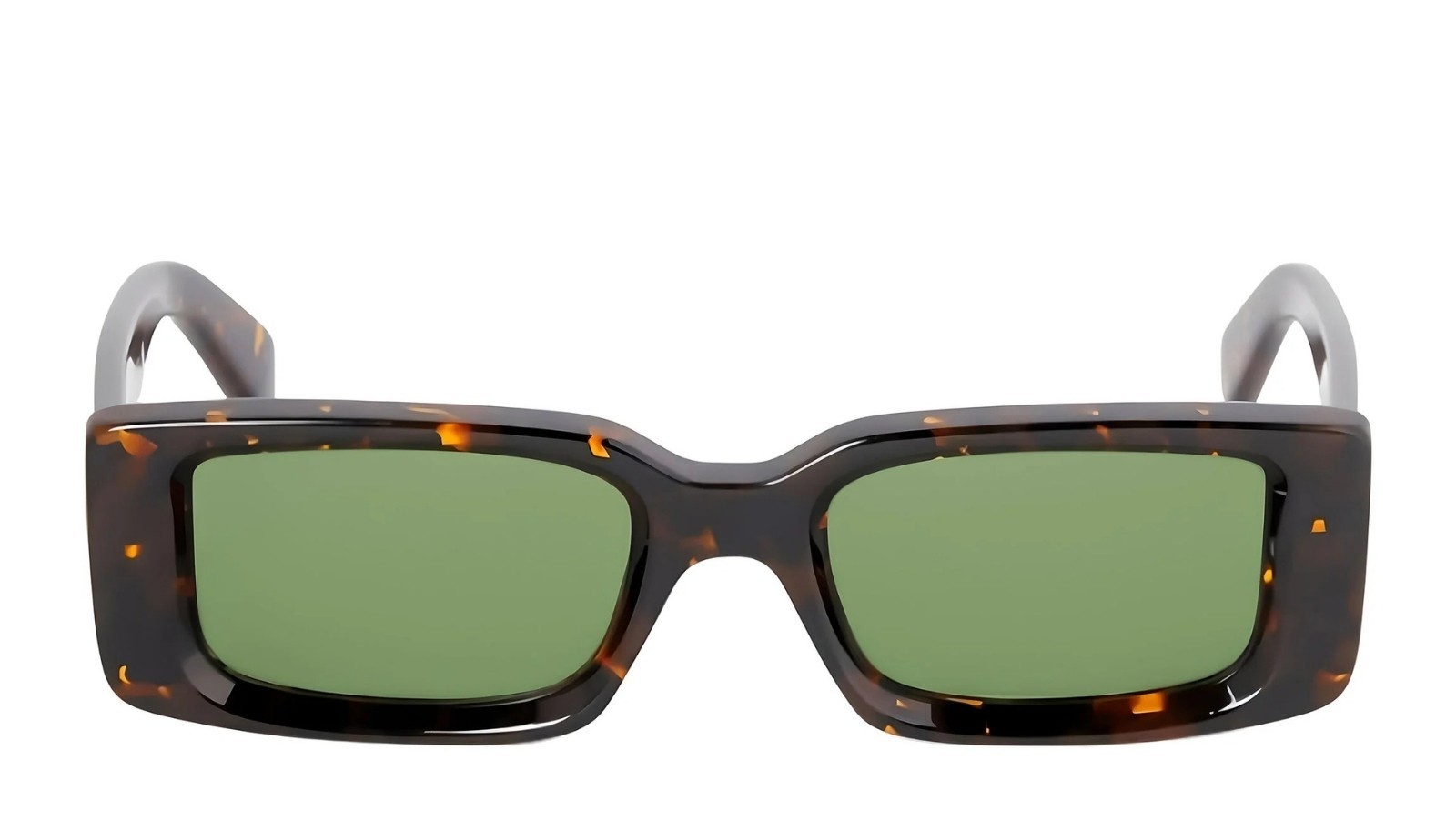 Occhiali da sole unisex Luxury Off White OERI016 ARTHUR SUNGLASSES 6455 havana   green nuova collezione