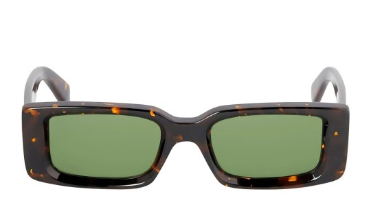 Occhiali da sole unisex Luxury Off White OERI016 ARTHUR SUNGLASSES 6455 havana   green nuova collezione