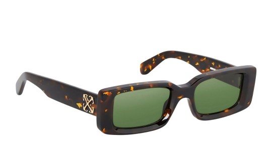 Occhiali da sole unisex Luxury Off White OERI016 ARTHUR SUNGLASSES 6455 havana   green nuova collezione