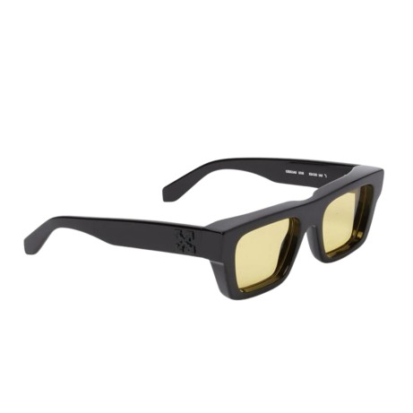 Occhiali da sole unisex Luxury Off White OERI145 OREGON SUNGLASSES 1018 black yellow nuova collezione 2