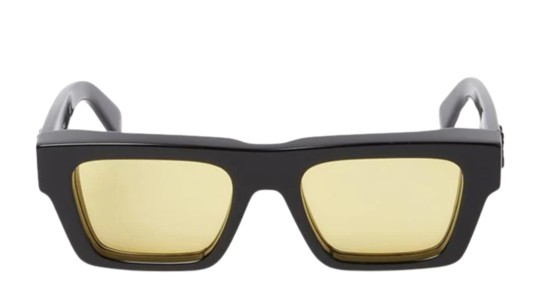Occhiali da sole unisex Luxury Off White OERI145 OREGON SUNGLASSES 1018 black yellow nuova collezione