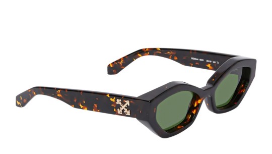 Occhiali da sole unisex Luxury Off White OERI144 HILO SUNGLASSES 6055 havana   green nuova collezione