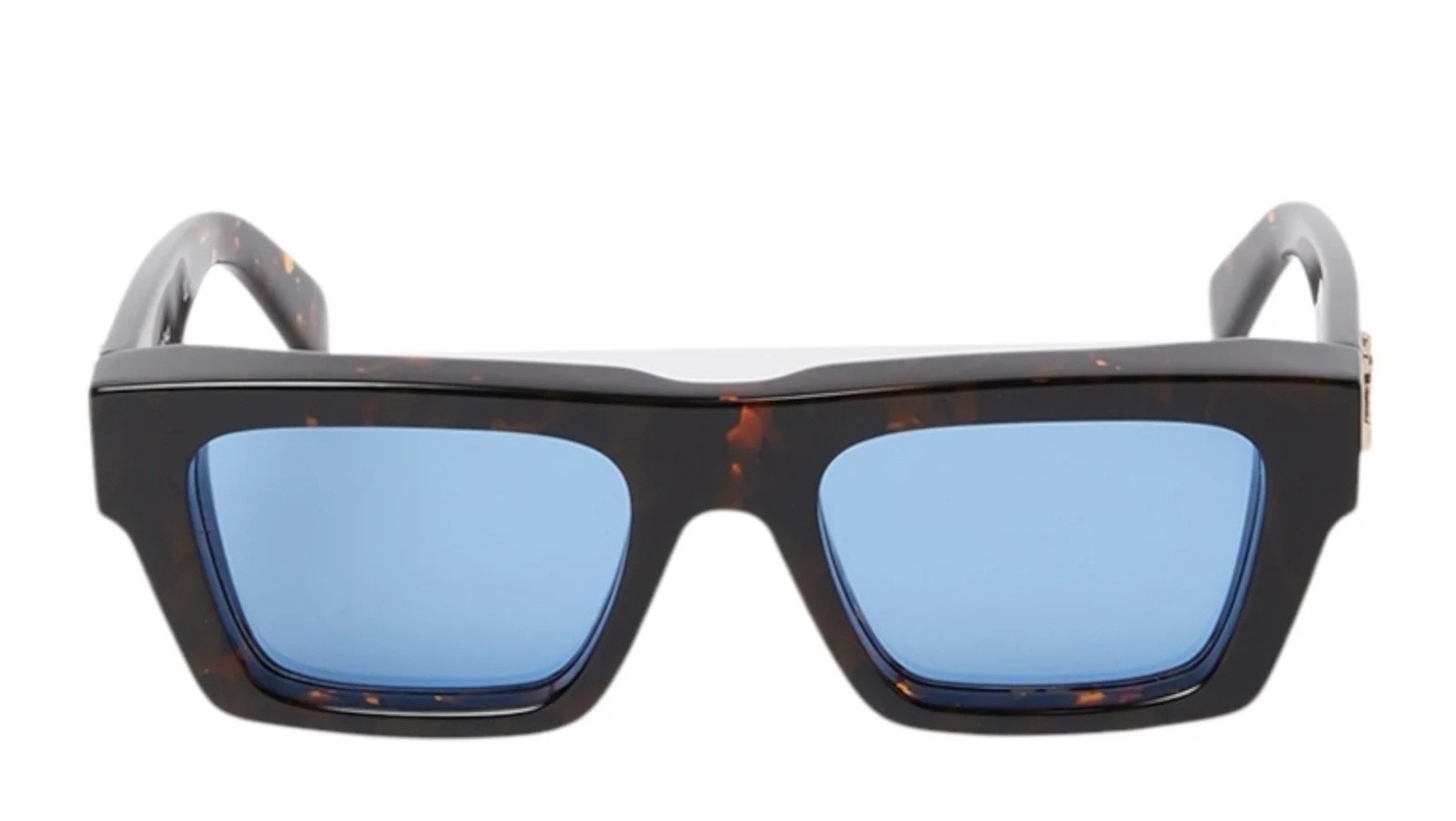 Occhiali da sole unisex Luxury Off White OERI145 OREGON SUNGLASSES 6045 havana blue nuova collezione