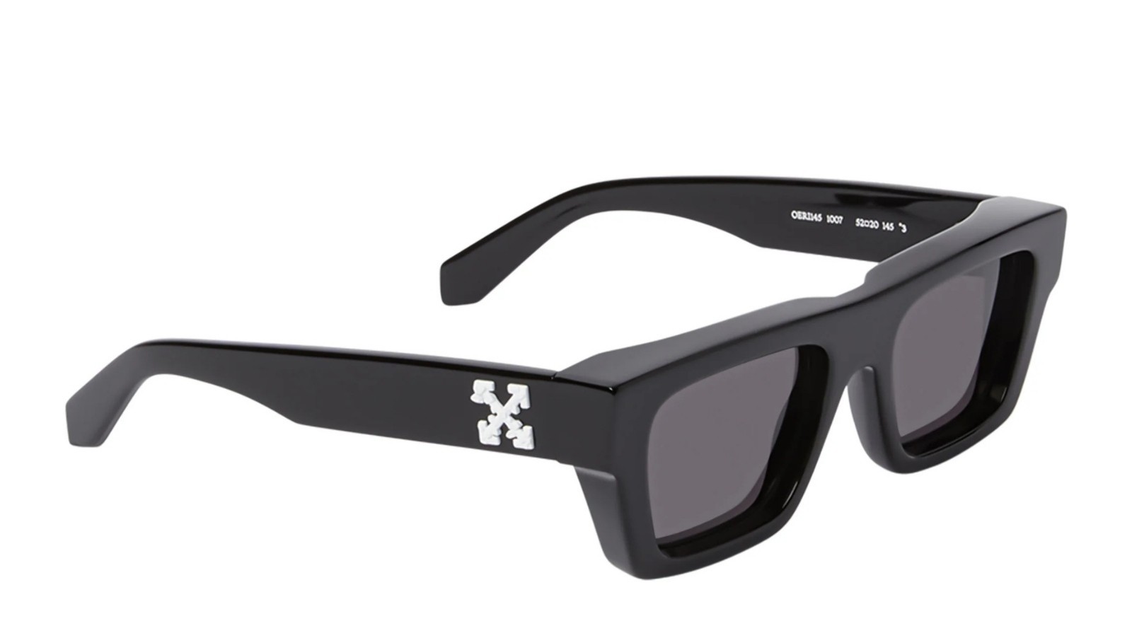 Occhiali da sole unisex Luxury Off White OERI145 OREGON SUNGLASSES 1007 black dark grey nuova collezione