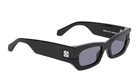 Occhiali da sole unisex Luxury Off White OERI147 BELLEVILLE SUNGLASSES 1007 black dark grey nuova collezione