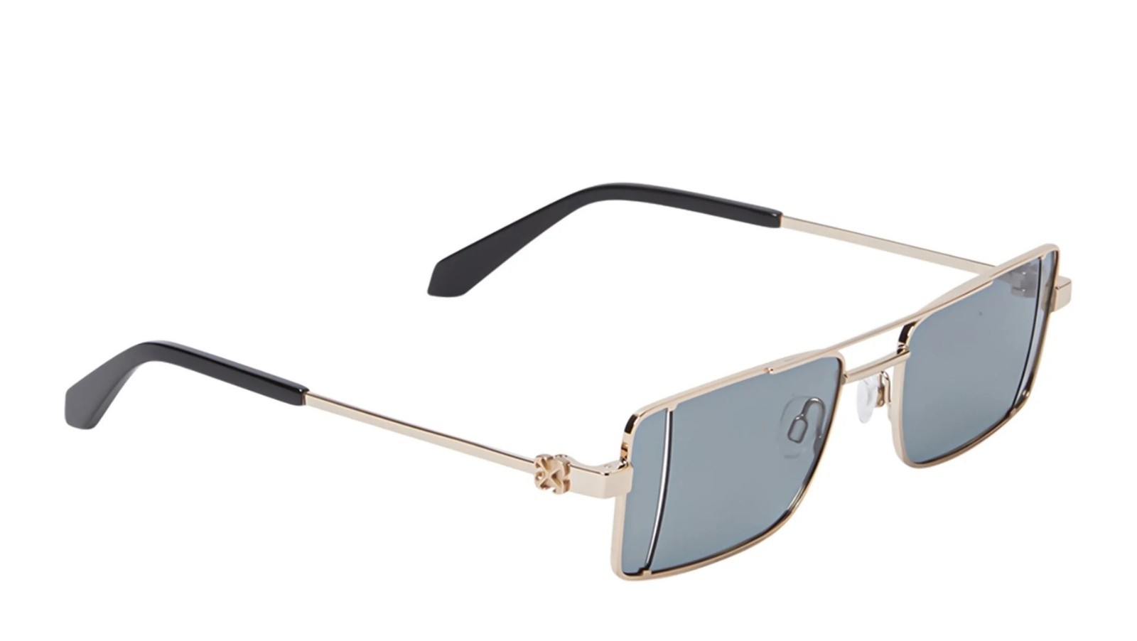 Occhiali da sole unisex Luxury Off White OERI14A CORTEZ SUNGLASSES 7607 gold dark grey nuova collezione
