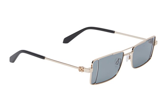 Occhiali da sole unisex Luxury Off White OERI14A CORTEZ SUNGLASSES 7607 gold dark grey nuova collezione