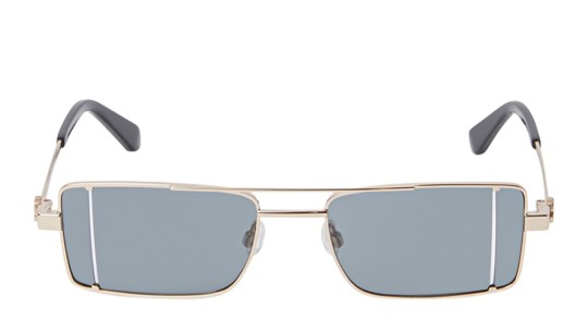 Occhiali da sole unisex Luxury Off White OERI14A CORTEZ SUNGLASSES 7607 gold dark grey nuova collezione