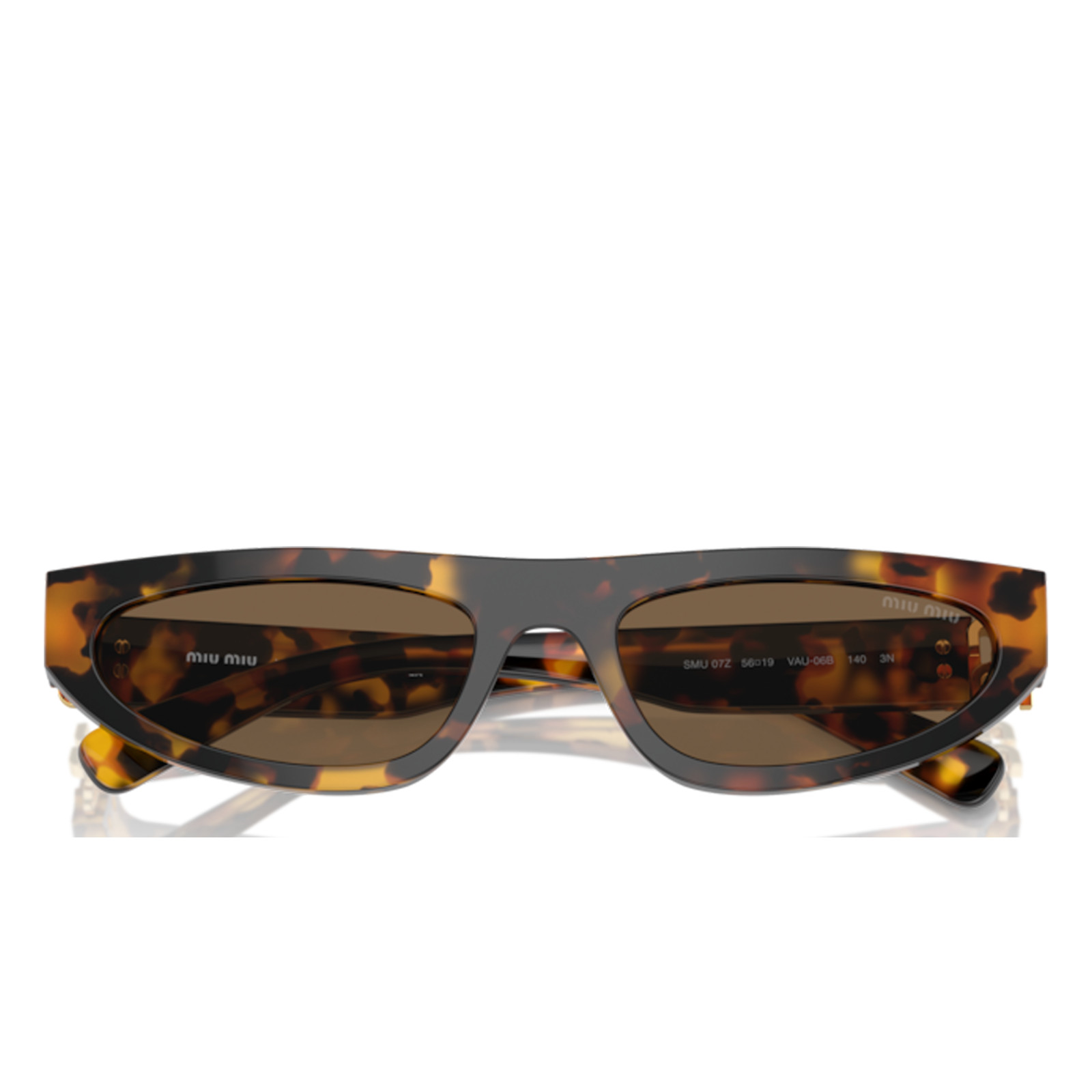 サングラス MiuMiu SS23 Miu Miu - 07ZS SOLE - VAU06B (07ZS SOLE VAU06B) Miu Miu MU 07ZS Irregular Sunglasses | EyeOns.com