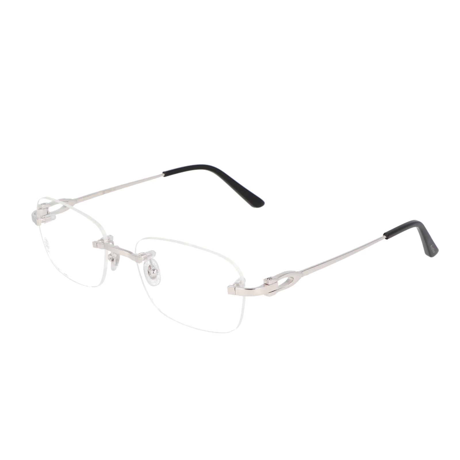 Men's and women's eyeglasses Luxury Cartier CT0092O silver