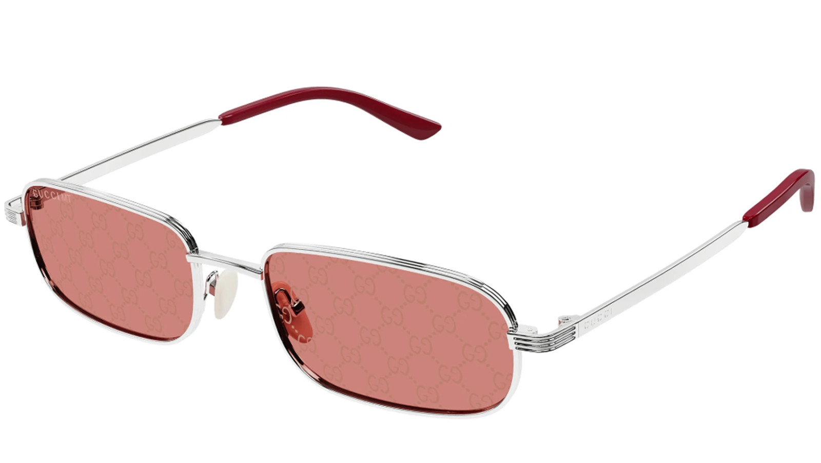 Occhiali da sole uomo Luxury Gucci GG1457S silver red (004) nuova collezione
