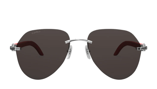 Occhiali da sole donna Luxury Cartier CT0007CS silver red grey (057) nuova collezione