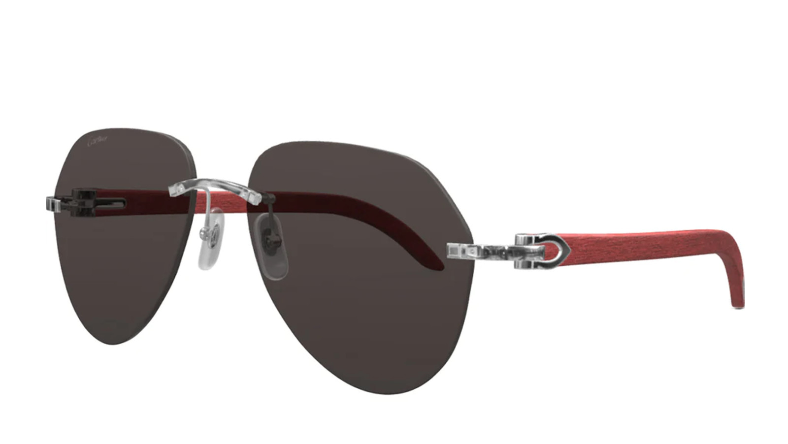 Occhiali da sole donna Luxury Cartier CT0007CS silver red grey (057) nuova collezione