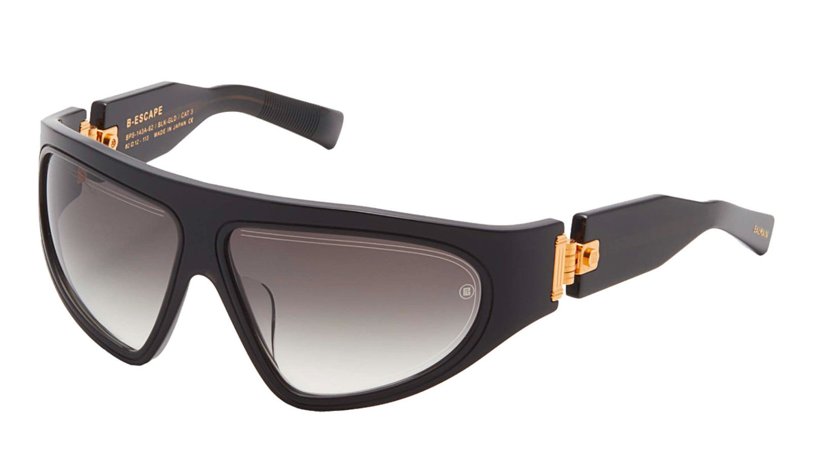 Occhiali sole uomo donna Luxury Balmain BPS-143A BLK GLD nuova collezione