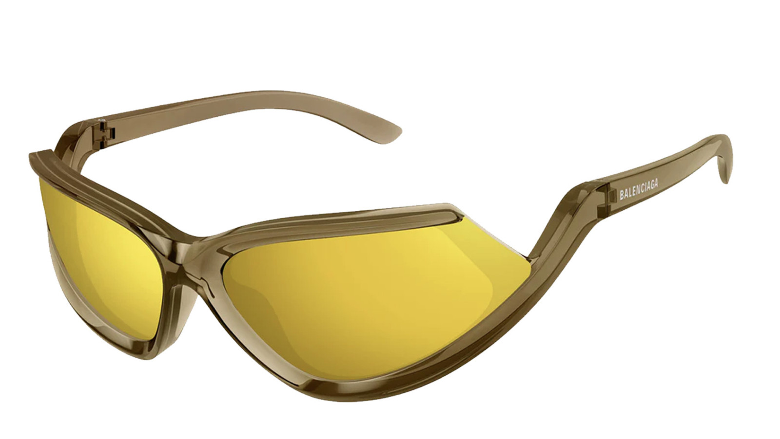 Occhiali da sole uomo donna Luxury Balenciaga BB0289S brown yellow (003) nuova collezione