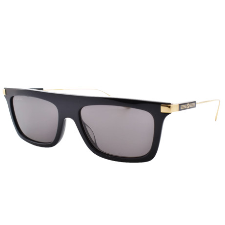Occhiali da sole uomo Luxury Gucci GG1437S black gold grey (001) nuova collezione 2