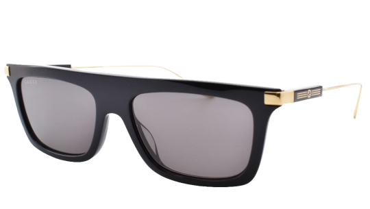 Occhiali da sole uomo Luxury Gucci GG1437S black gold grey (001) nuova collezione