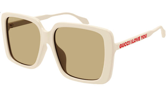 Luxury women s sunglasses Gucci GG0567SAN Ivory Brown (006) new collection