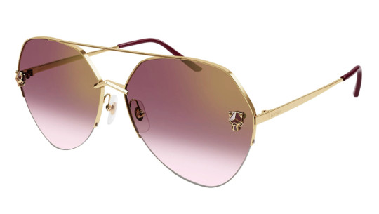 Occhiali da sole donna Luxury Cartier CT0355S gold red (003) nuova collezione