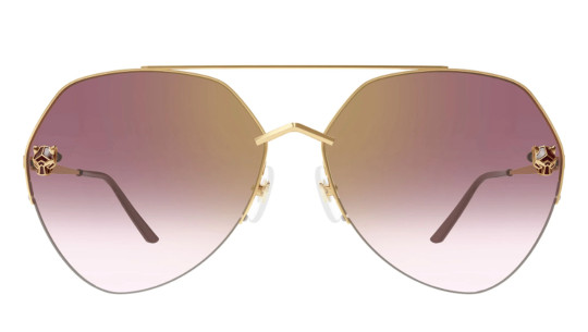 Occhiali da sole donna Luxury Cartier CT0355S gold red (003) nuova collezione Occhiali da sole donna Luxury Cartier CT0355S gold red (003) nuova collezione