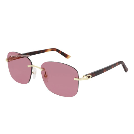 Occhiali da sole uomo Luxury Cartier CT0227S gold havana red (005) nuova collezione 2