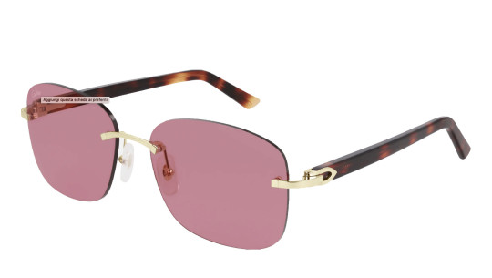 Occhiali da sole uomo Luxury Cartier CT0227S gold havana red (005) nuova collezione