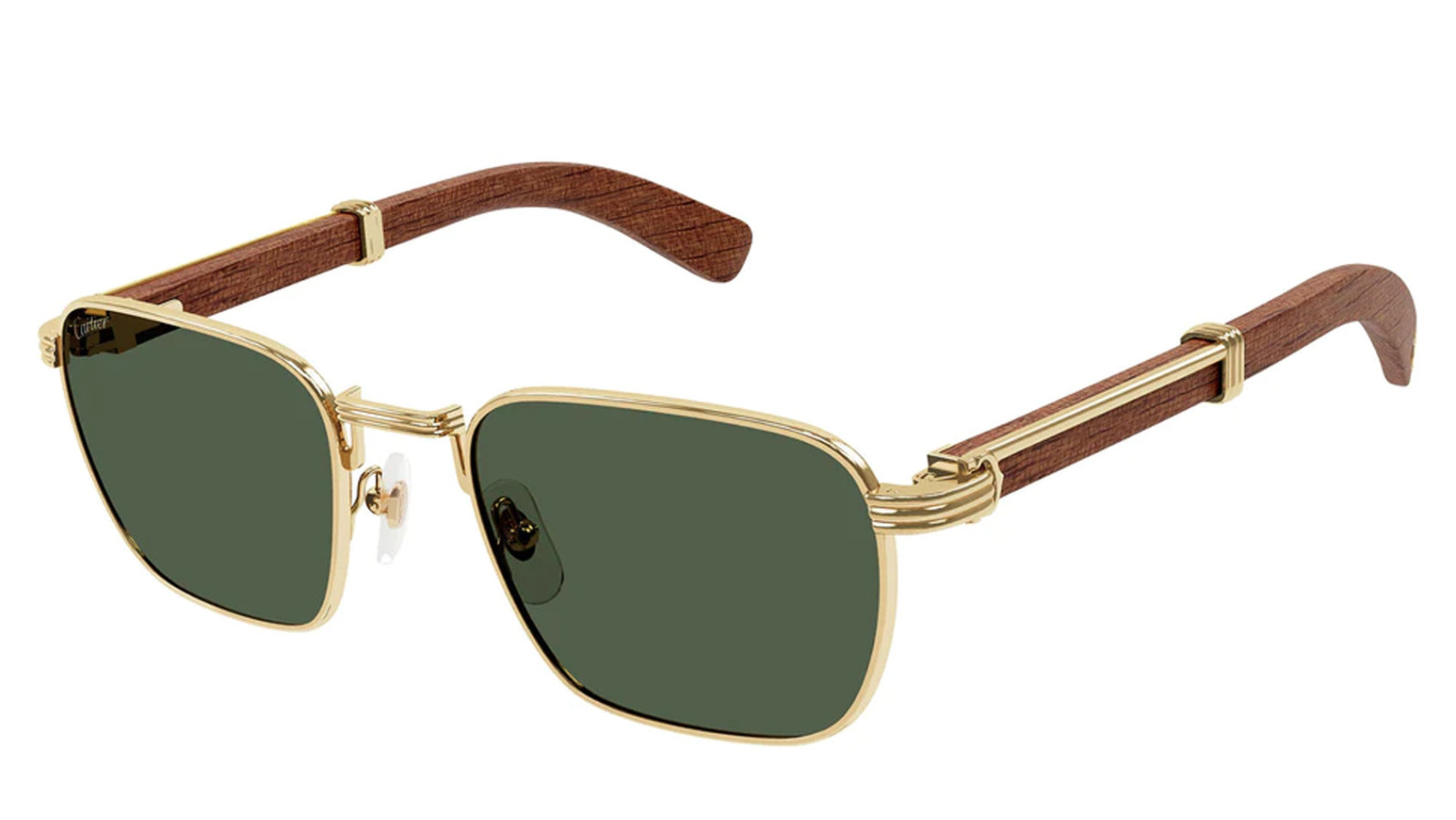 Occhiali da sole uomo Luxury Cartier CT0363S gold brown green (002) nuova collezione