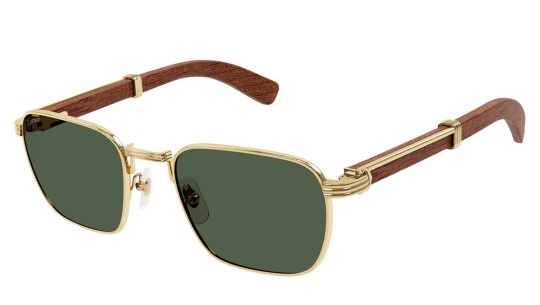 Occhiali da sole uomo Luxury Cartier CT0363S gold brown green (002) nuova collezione