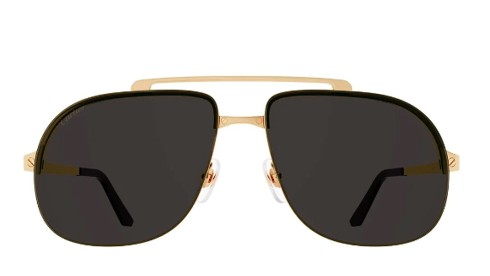 Occhiali da sole uomo Luxury Cartier CT0353S 001 gold gold grey nuova collezione