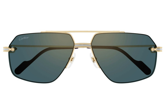 Occhiali da sole uomo Luxury Cartier CT0426S gold green (002) nuova collezione Occhiali da sole uomo Luxury Cartier CT0426S gold green (002) nuova collezione