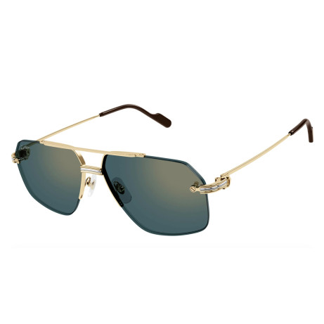 Occhiali da sole uomo Luxury Cartier CT0426S gold green (002) nuova collezione 2