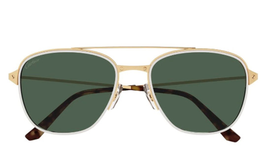 Occhiali da sole uomo Luxury Cartier CT0326S gold green (002) nuova collezione