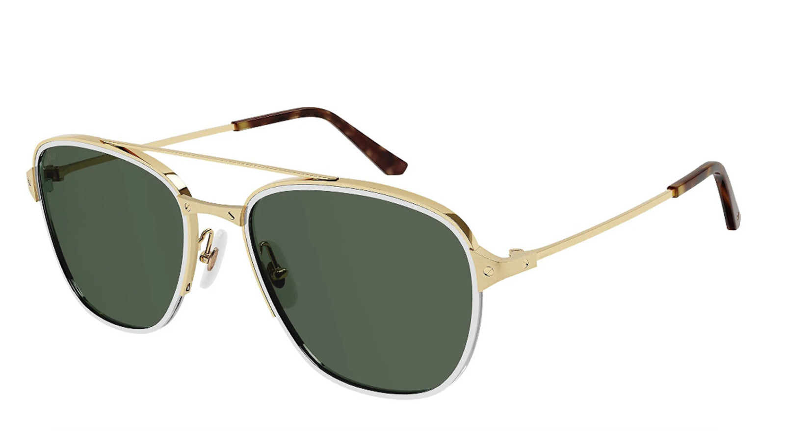 Occhiali da sole uomo Luxury Cartier CT0326S gold green (002) nuova collezione