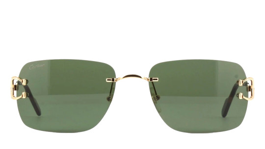 Occhiali da sole uomo Luxury Cartier CT0330S gold green (005) nuova collezione