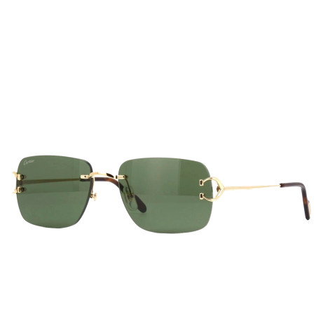 Occhiali da sole uomo Luxury Cartier CT0330S gold green (005) nuova collezione 2