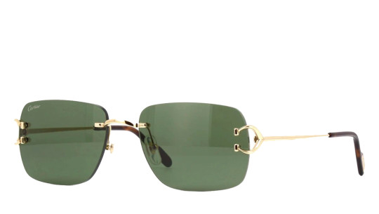 Occhiali da sole uomo Luxury Cartier CT0330S gold green (005) nuova collezione
