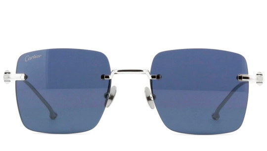 Occhiali da sole uomo Luxury Cartier CT0403S silver blue (001) nuova collezione Occhiali da sole uomo Luxury Cartier CT0403S silver blue (001) nuova collezione